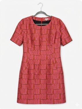 Kenzo Pink with Black Graphic On Shiny Fabric